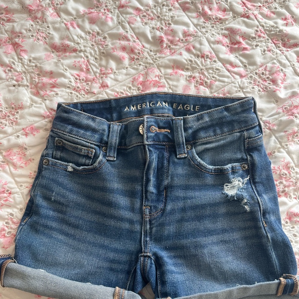 American Eagle Light Blue 'The Dream Short' Denim Shorts